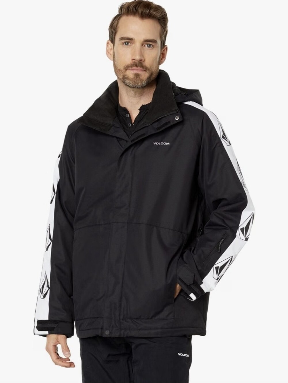 NWT Volcom Mens Iconic Stones Insulated Snowboard Jacket, Medium, Black